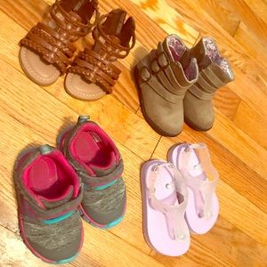 Toddler size 4 bundle of shoes